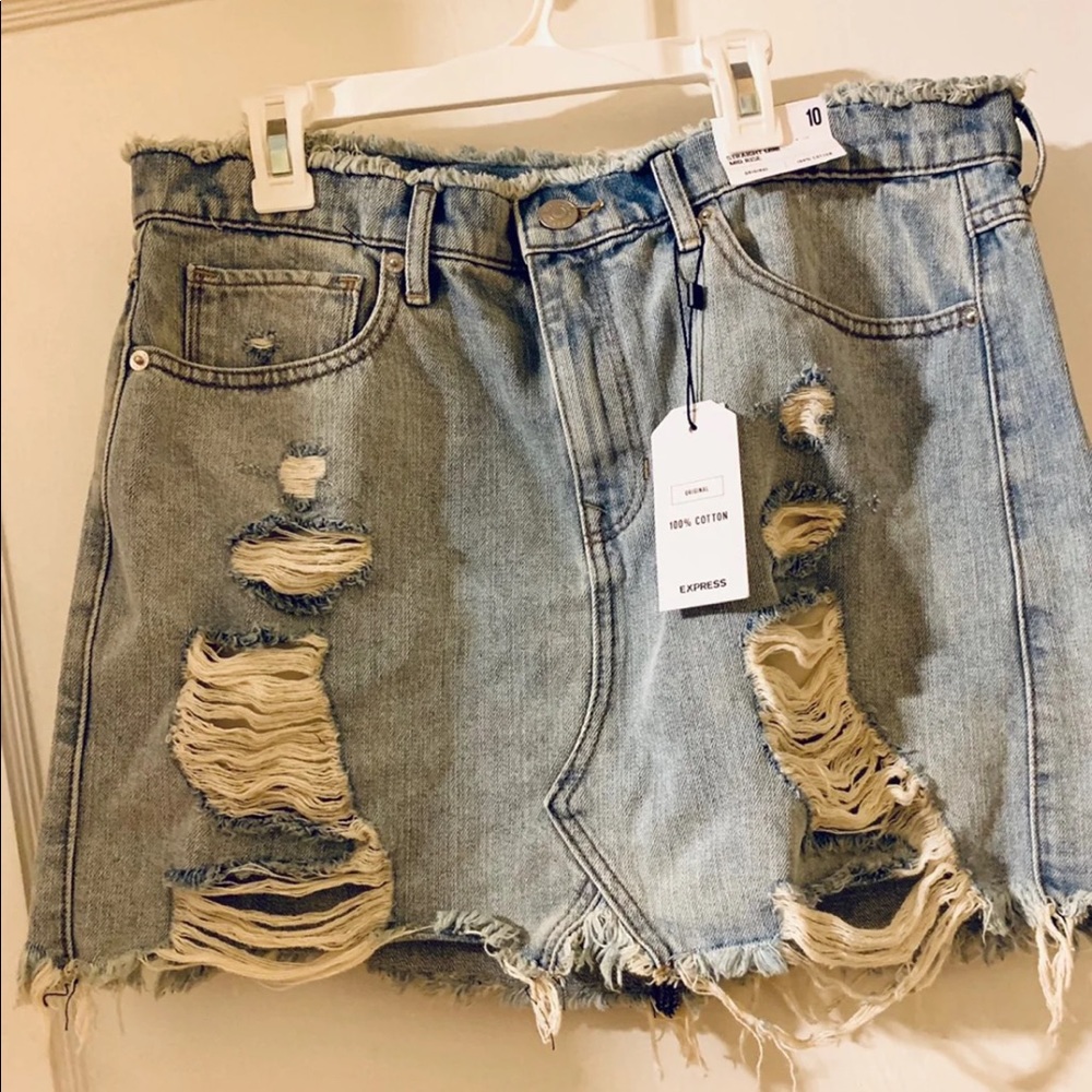 Express Denim Mini Skirt Original Fit